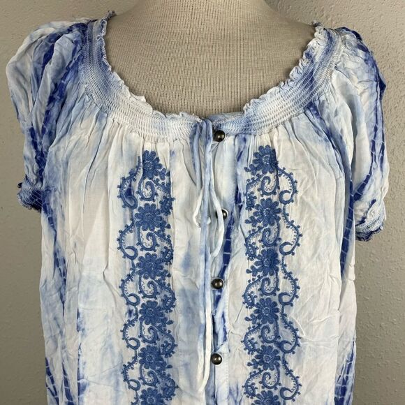 Fever Button Down Tunic Top Size XL EUC - Picture 2 of 6